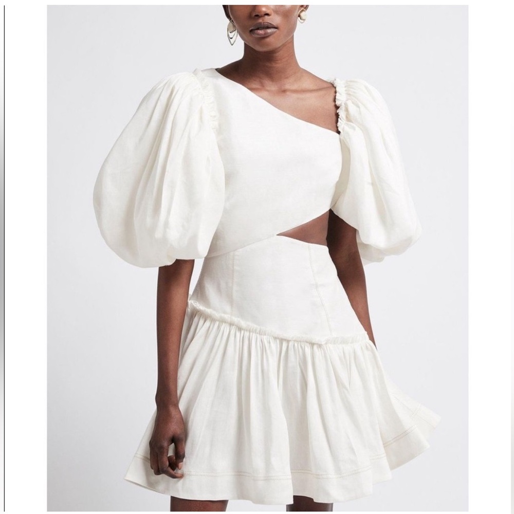 Aje mini white dress | size 4 | perfect condition